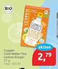 Cold Water-Tee Lemon Ginger von Cupper im aktuellen budni Prospekt
