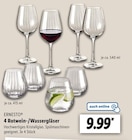 4 Rotwein-/Wassergläser Angebote von ERNESTO bei Lidl Kamen für 9,99 €