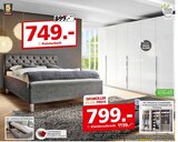 Polsterbett „San Remo“ im Segmüller Prospekt Polsterbett „San Remo“ im aktuellen Segmüller Prospekt für 749,00 €