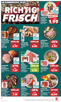 Rindfleisch im Kaufland Prospekt "Hier bin ich richtig" mit 82 Seiten (Fürth)