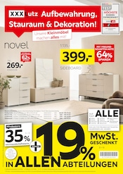 Aktueller XXXLutz Möbel & Einrichtung Prospekt in Pasewalk und Umgebung, "Aufbewahrung, Stauraum & Dekoration!" mit 16 Seiten, 27.06.2026 - 10.07.2026