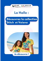 Catalogue Autres Magasins Magazine en cours à Saint-Aubin-de-Lanquais et alentours, "La Halle : Découvrez la collection Stitch et Vaiana", 1 page, 26/05/2025 - 01/06/2025