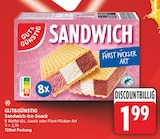 Sandwich-Ice-Snack von GUT&GÜNSTIG für 1,99 € bei EDEKA im Angebot Sandwich-Ice-Snack von GUT&GÜNSTIG im aktuellen EDEKA Prospekt