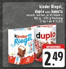 Riegel,duplo oder hanuta von Kinder für 2,49 € bei E center im Angebot Riegel,duplo oder hanuta von Kinder im aktuellen E center Prospekt