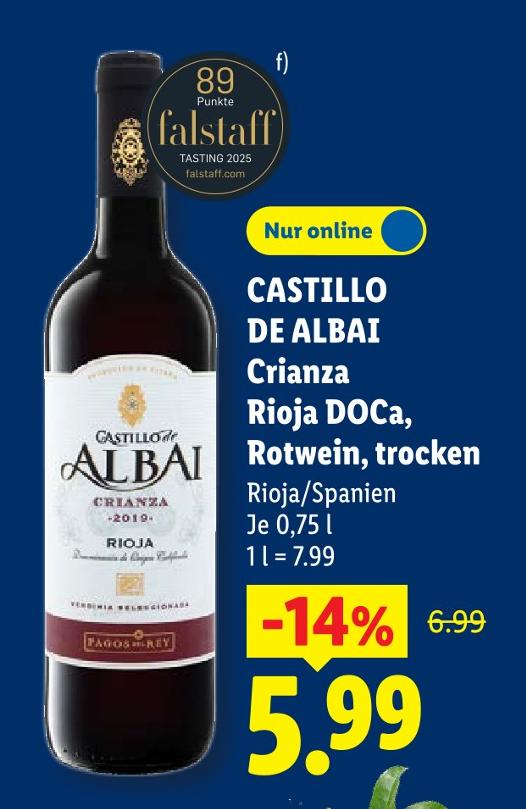 CASTILLO DE ALBAI Crianza Rioja DOCa, Rotwein, trocken