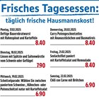 Frisches Tagesessen Angebote bei E center Göppingen für 6,90 €