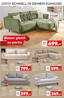 Ecksofa im porta Möbel Prospekt "RABATTMAGIE IM FEE-BRUAR" mit 24 Seiten (Leipzig)