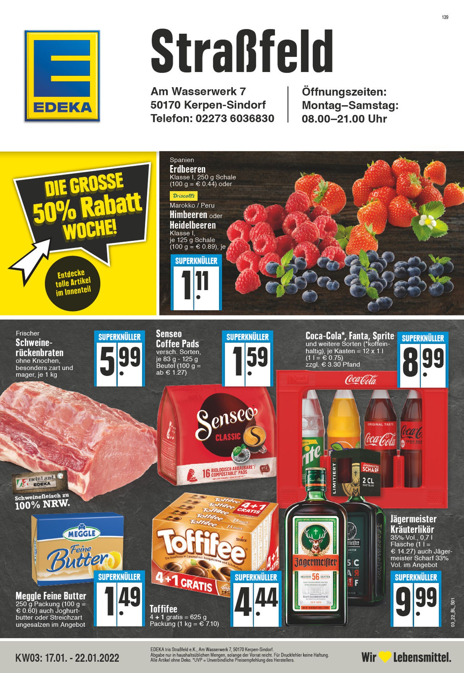 EDEKA Prospekt für Bergheim mit 24 Seiten EDEKA Prospekt für Bergheim: "Aktuelle Angebote", 24 Seiten, 17.01.2022 - 22.01.2022