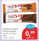 Proteinriegel von Premier Protein für 0,89 € bei budni im Angebot Proteinriegel von Premier Protein im aktuellen budni Prospekt