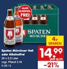 Münchner Hell im Angebot bei Netto Marken-Discount in Pirmasens Münchner Hell Angebote von Spaten bei Netto Marken-Discount Pirmasens für 14,99 €