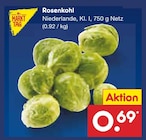 Rosenkohl im Netto Marken-Discount Prospekt Rosenkohl von Markttag im aktuellen Netto Marken-Discount Prospekt für 0,69 €