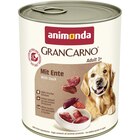 Aktuelles Animonda GranCarno Adult mit Ente 800 g Angebot bei Zookauf in Hagen (Stadt der FernUniversität) ab 2,49 €
