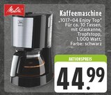 Aktuelle Melitta Angebote bei E center in Mülheim (Ruhr) Aktuelles Kaffeemaschine 1017-04 Enjoy Top Angebot bei E center in Mülheim (Ruhr) ab 44,99 €