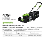 E.Leclerc Manosque - Promo TONDEUSE À BATTERIE TRACTÉE 40 V Promo TONDEUSE À BATTERIE TRACTÉE 40 V à 479,00 € dans le catalogue E.Leclerc à Manosque
