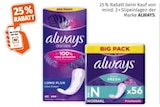 25% Rabatt von Always im aktuellen Müller Prospekt
