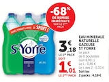Eau Minérale Naturelle Gazeuse - St Yorre en promo chez Super U Noisy-le-Grand à 1,01 €