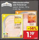 Hähnchenbrustfilet oder Putenbrust Angebote von Hofmaier bei Netto Marken-Discount Melle für 1,19 €