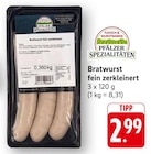 Bratwurst fein zerkleinert bei E center im Kronau Prospekt für 2,99 €