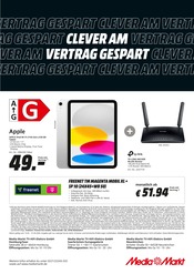 Apple im MediaMarkt Saturn Prospekt in St. Ingbert Aktueller MediaMarkt Saturn Prospekt mit Apple, "CLEVER AM VERTRAG GESPART", Seite 1