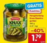 Knax Gewürzgurken im Netto Marken-Discount Prospekt Knax Gewürzgurken von Hengstenberg im aktuellen Netto Marken-Discount Prospekt für 1,79 €