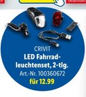 LED Fahrradleuchtenset von CRIVIT für 12,99 € bei Lidl im Angebot LED Fahrradleuchtenset von CRIVIT im aktuellen Lidl Prospekt