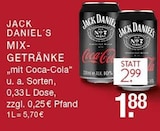 Mix-Getränke mit Coca-Cola im Angebot bei E center in Erkrath Mix-Getränke mit Coca-Cola Angebote von Jack Daniel's bei E center Erkrath für 1,88 €