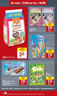 Promotion Biscuit Chocolat dans le prospectus Aldi, valable du 12/08/2025 au 18/08/2025 Promo Biscuit Chocolat dans le catalogue Aldi du moment à la page 14