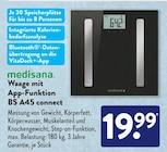 Waage mit App-Funktion BS A45 connect Angebote von medisana bei ALDI SÜD Schwäbisch Hall für 19,99 €
