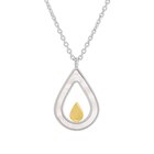 Collier en or jaune et argent rhodié nacre goutte - E.Leclerc Collier en or jaune et argent rhodié nacre goutte à 45,00 € dans le catalogue E.Leclerc