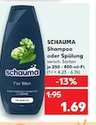 Shampoo oder Spülung Angebote von Schauma bei Kaufland Göppingen für 1,69 €