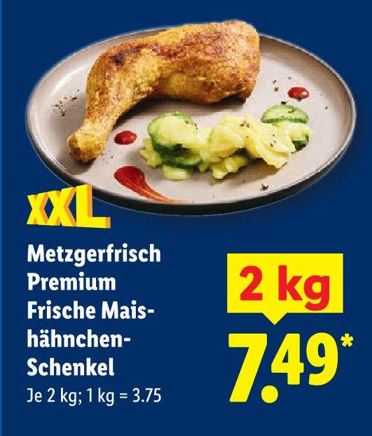 Frische Maishähnchen-Schenkel