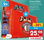 Weißbier Hell Angebote von Erdinger bei Netto Marken-Discount Aschaffenburg für 25,98 €