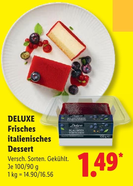 Frisches italienisches Dessert
