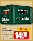 Helles Pülleken im Angebot bei REWE in Weimar Helles Pülleken Angebote von Veltins bei REWE Weimar für 14,49 €