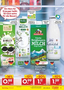 Milch im Netto Marken-Discount Prospekt "Aktuelle Angebote" mit 51 Seiten (Stuttgart)