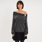 La Halle Fleurance - Promo Pull encolure bateau manches longues gris femme Promo Pull encolure bateau manches longues gris femme à 18,19 € dans le catalogue La Halle à Fleurance