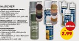 Sprühlack CAMOUFLAGE COLORS im Angebot bei Penny in Ettlingen Sprühlack CAMOUFLAGE COLORS Angebote von Nr.SICHER bei Penny Ettlingen für 2,99 €