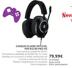 CASQUE FILAIRE OFFICIEL PS5 RIG R5 PRO HS - Super U à Saumur CASQUE FILAIRE OFFICIEL PS5 RIG R5 PRO HS en promo chez Super U Saumur à 79,99 €