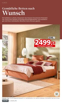 Bett im Segmüller Prospekt "Segmüller Werkstätten" mit 14 Seiten (Nürnberg)