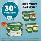 30% avec ma carte u sur tout activia - ACTIVIA dans le catalogue U Express