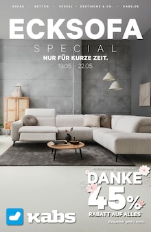 Aktueller Kabs Prospekt (Neuendorf (Elmshorn), 12 Seiten zum blättern Kabs Prospekt ECKSOFA SPECIAL mit 12 Seiten