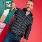 Doudoune zippée réversible à capuche noir homme à La Halle dans Saint-Bonnet-le-Chastel