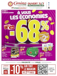 Casino Supermarchés Catalogue "À vous les économies", 56 pages, Gennevilliers,  17/01/2022 - 30/01/2022