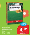 Rasendünger von Beckmann für 4,49 € bei budni im Angebot Rasendünger von Beckmann im aktuellen budni Prospekt
