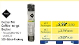 Deckel für Coffee-to-go Becher Angebote von Rioba bei METRO Wesel für 3,56 €