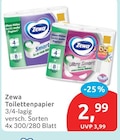 Toilettenpapier von Zewa für 2,99 € bei budni im Angebot Toilettenpapier von Zewa im aktuellen budni Prospekt