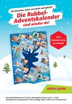 Westlotto Prospekt für Köln mit 4 Seiten Westlotto Prospekt für Köln: "Die Rubbel-Adventskalender sind wieder da!", 4 Seiten, 16.11.2020 - 29.11.2020