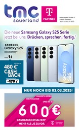 TMC Sauerland GmbH Prospekt für Menden: "Die neue Samsung Galaxy S25 Serie jetzt bei uns: Drücken, sprechen, fertig.", 7 Seiten, 01.02.2025 - 03.02.2025