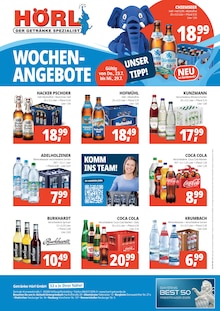 Getränke Hörl Prospekt der Woche "HÖRL. DER GETRÄNKE SPEZIALIST" Seite 1, 23.07.2026 bis 29.07.2026 für Aichach Aktueller Getränke Hörl Prospekt "HÖRL. DER GETRÄNKE SPEZIALIST" Seite 1 von 1 Seite für Aichach