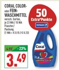 CORAL COLOR- oder FEIN-WASCHMITTEL Angebote von Coral bei Marktkauf Hemer für 3,49 €